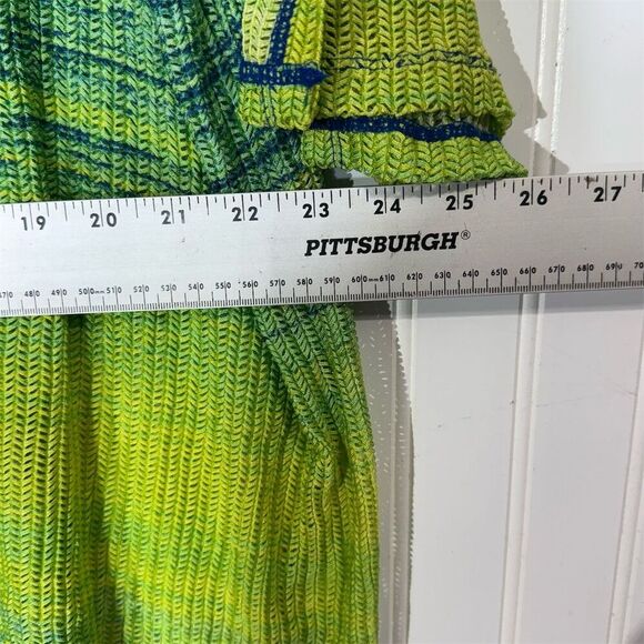 Catherines Petite 2XWP Open Cardigan Ombre Blue Green Knit Drape Sleeve Plus - Picture 4 of 7